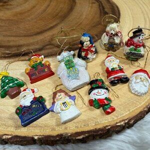 11pc Miniature Christmas Tree Ornament Set